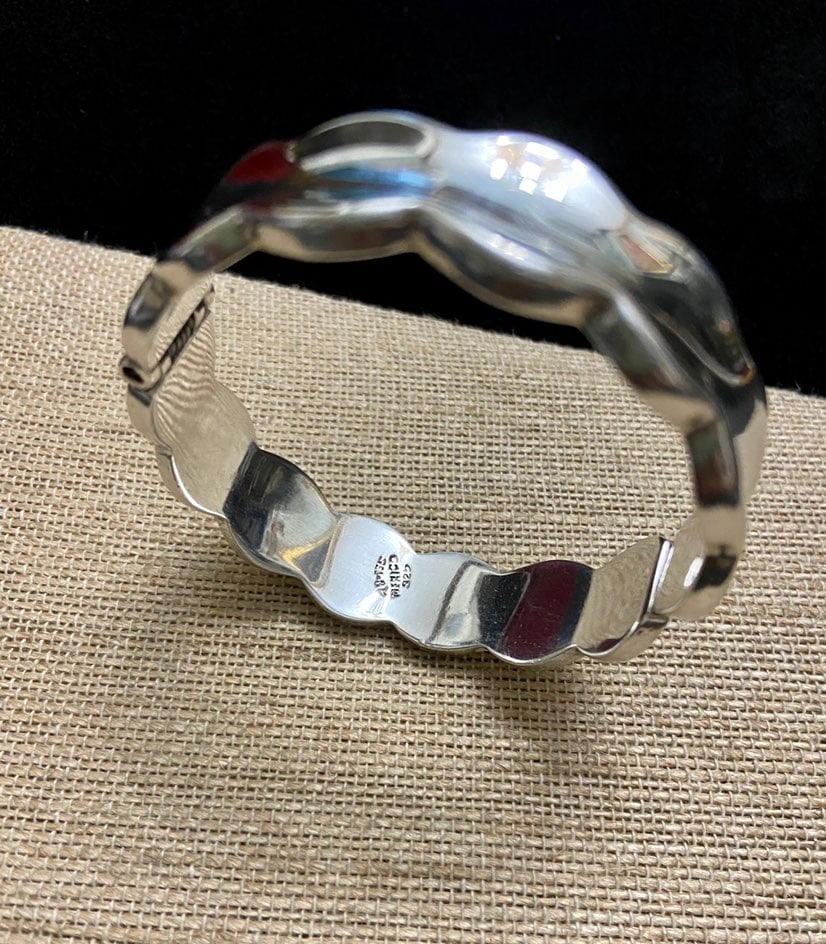 Vintage Taxco Silver Clamper Bracelet