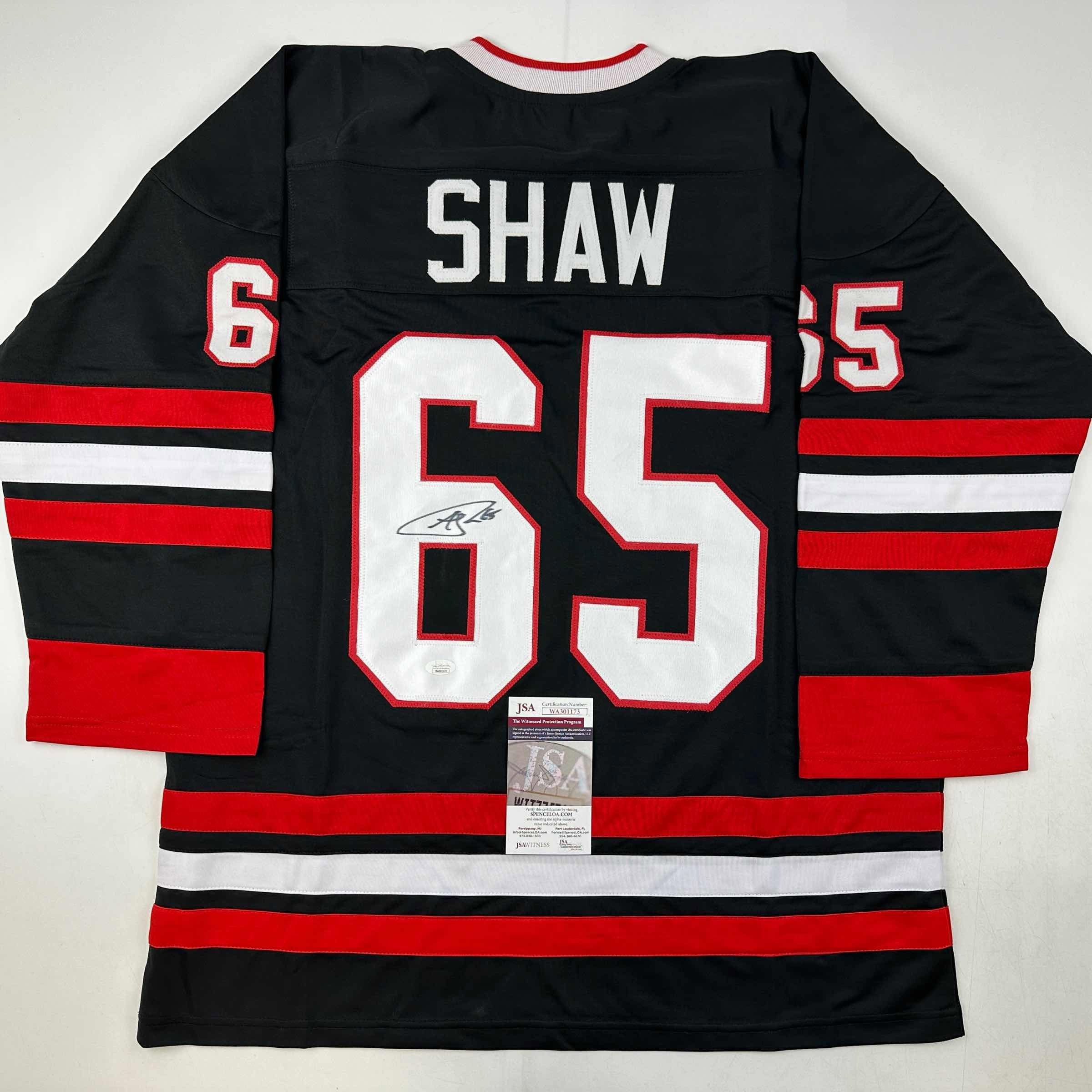 Autographed/Signed Andrew Shaw Chicago Black Jersey JSA COA