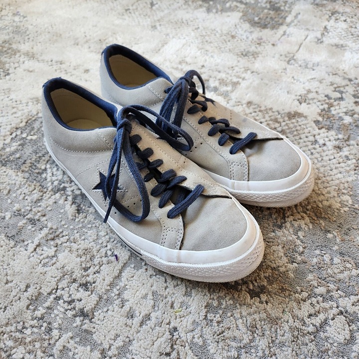 Converse One Star Men's 8.5 Women's 10.5 Gray Blue Shoes Sneakers Casual Suede