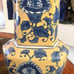 VTG Yellow/Blue Chinese Porcelain Vase