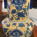 VTG Yellow/Blue Chinese Porcelain Vase