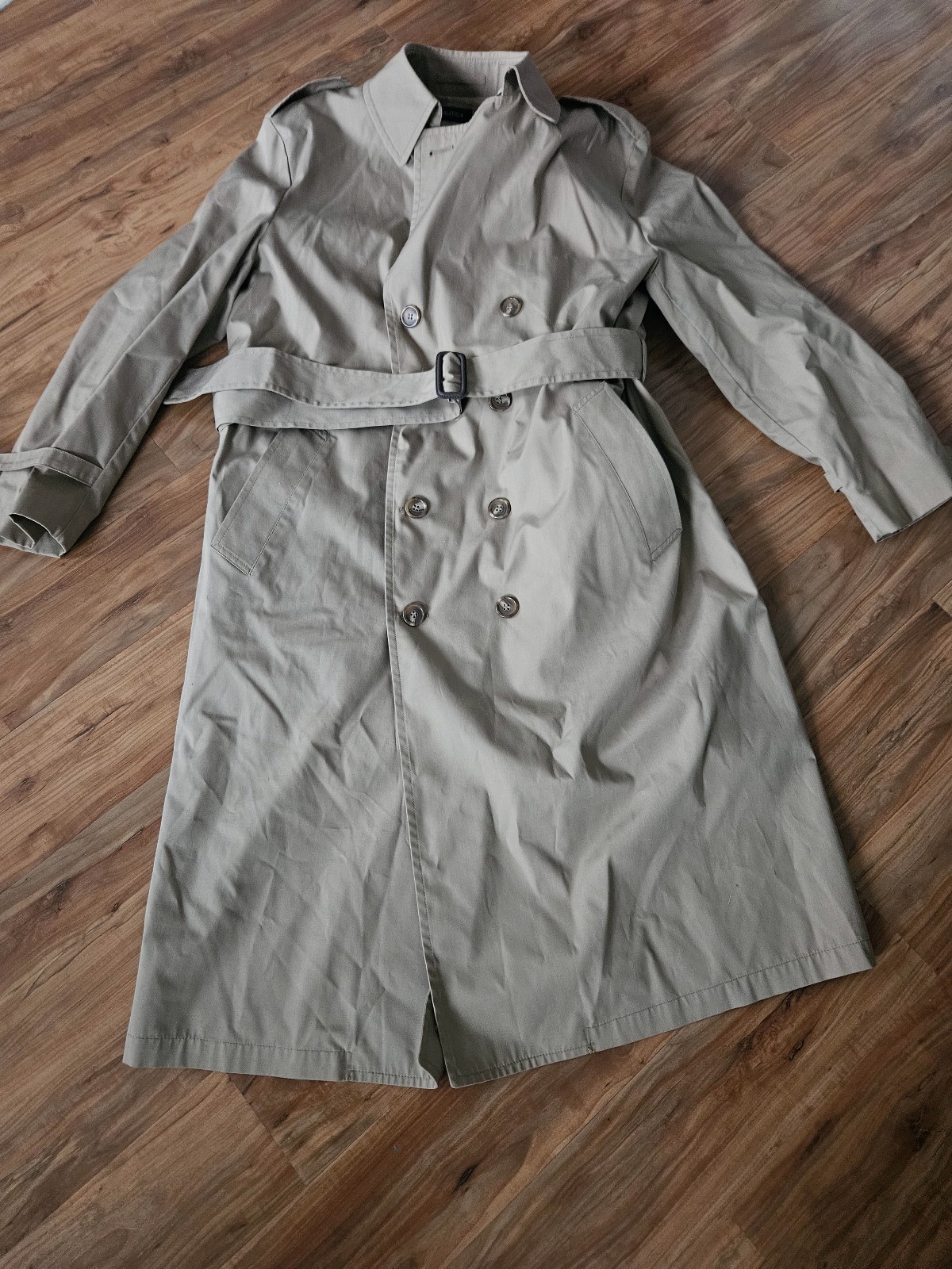 Men's Nautica Classic Beige Trench Coat
