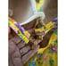 Vtg 50s 60s Peter Pan Swimwear 1 Piece Swimsuit Yellow Floral Built In Bra XS/S