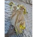 Vtg 50s 60s Peter Pan Swimwear 1 Piece Swimsuit Yellow Floral Built In Bra XS/S