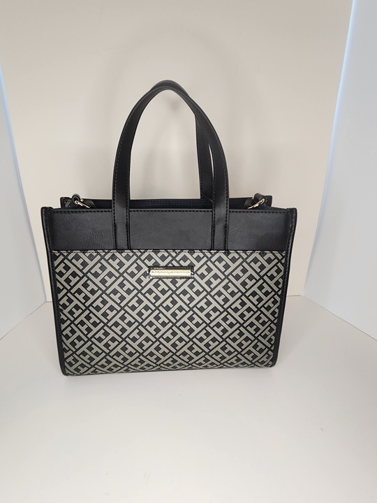 Tommy Hilfiger Professional Black and Gray Satchel Crossbody - NWT