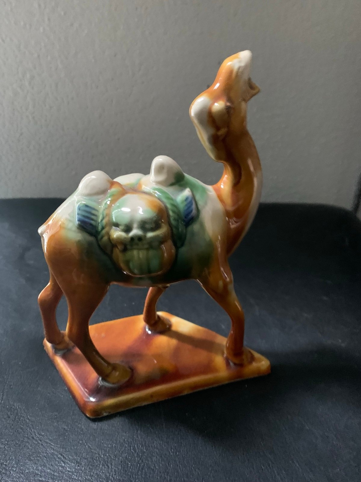 Vintage Chinese Tang Dynasty Style Sancai Glazed Camel