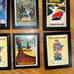 Lot of 6 Vintage Disney Postcard Framed Art 5x7