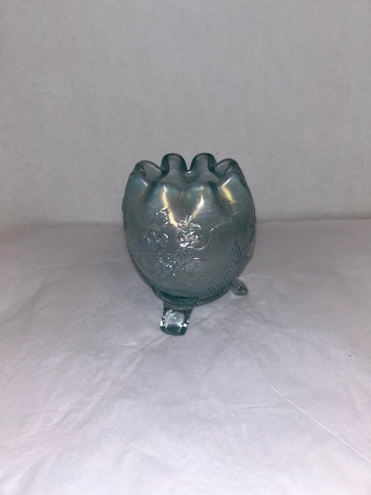 Vintage Northwood Carnival Glass Footed Rose Bowl