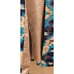 Chicos 1 Blue Beige Embroidered Open Front Long Sleeve Lined Jacket Womens