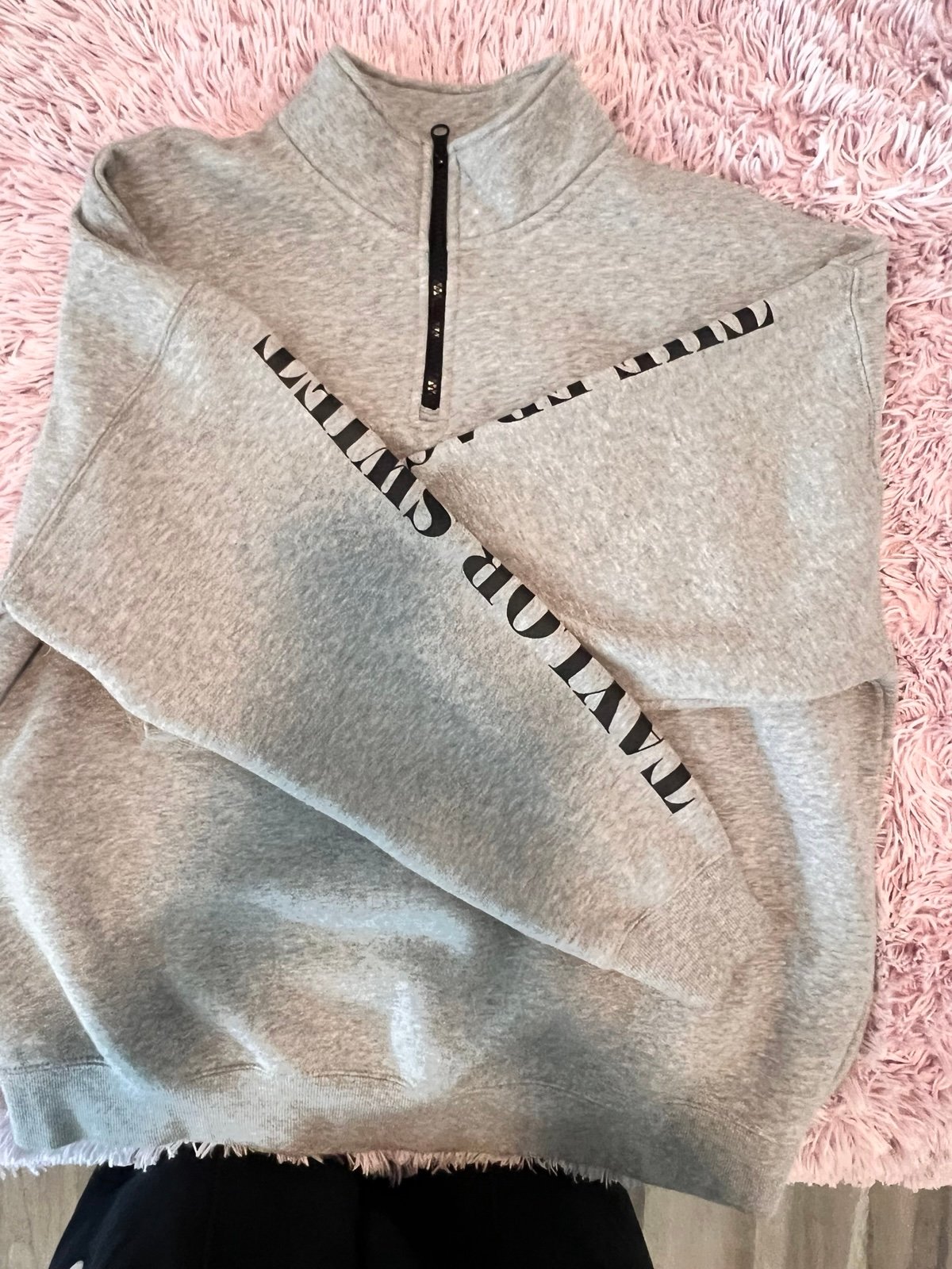 Taylor Swift Official Eras Tour Grey Quarter Zip Sweatshirt Womens L Concert
