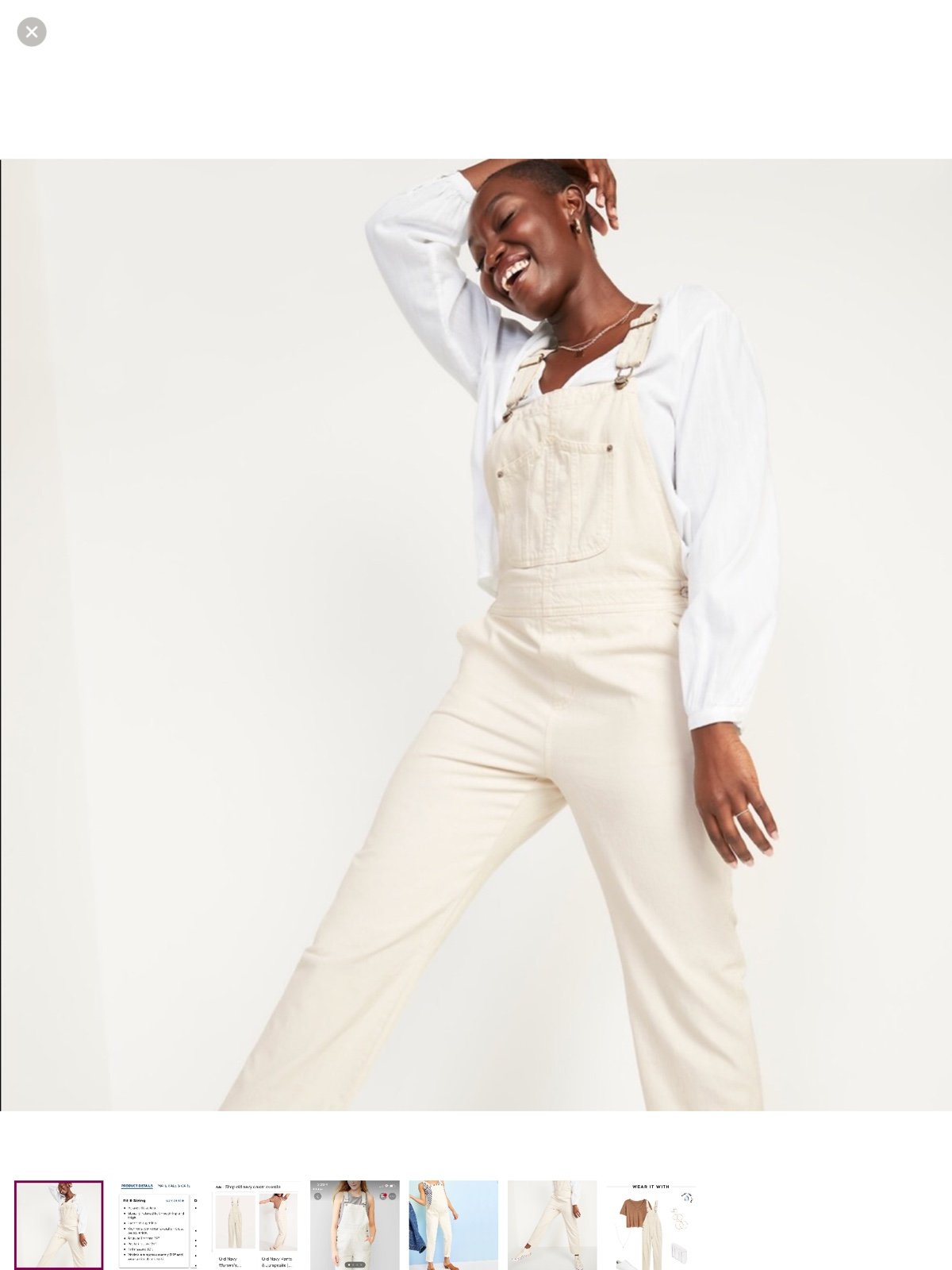 New Old Navy cream full length coveralls size 18 In excellent new condition