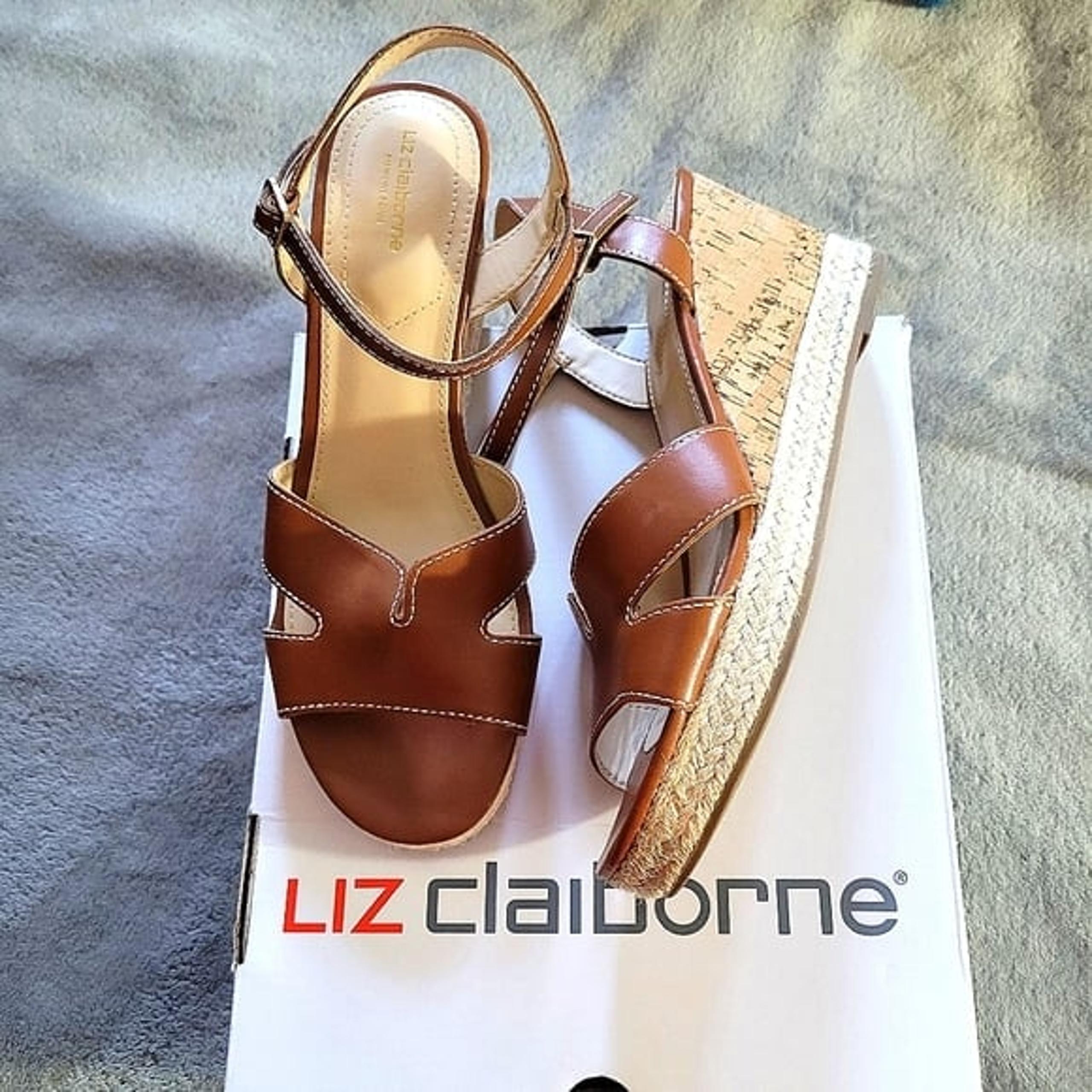 Liz Claiborn LC Alton Whiskey Wedge Sandle Sz 9