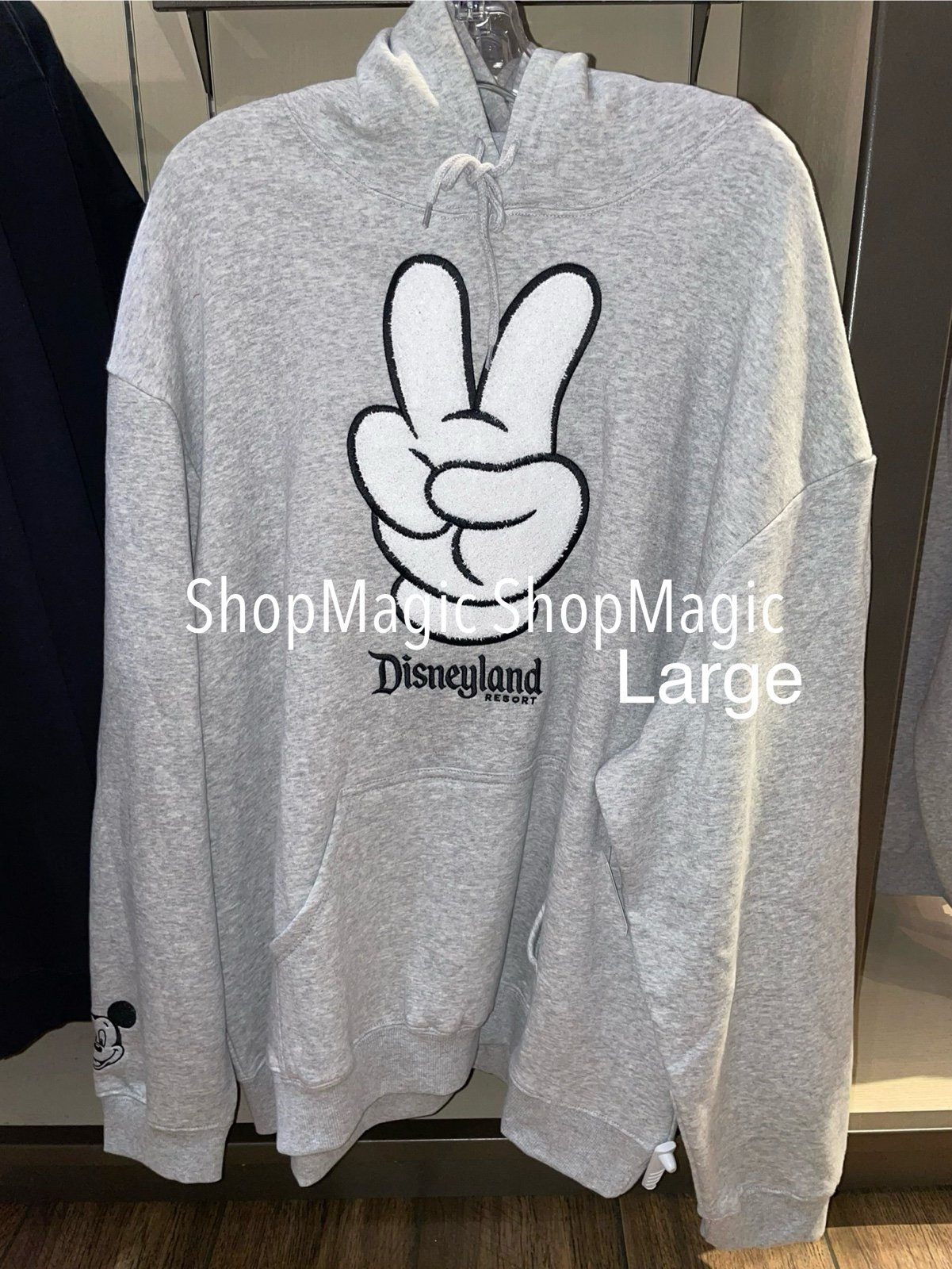 Disney Parks Disneyland Peace Sign Grey Hoodie
