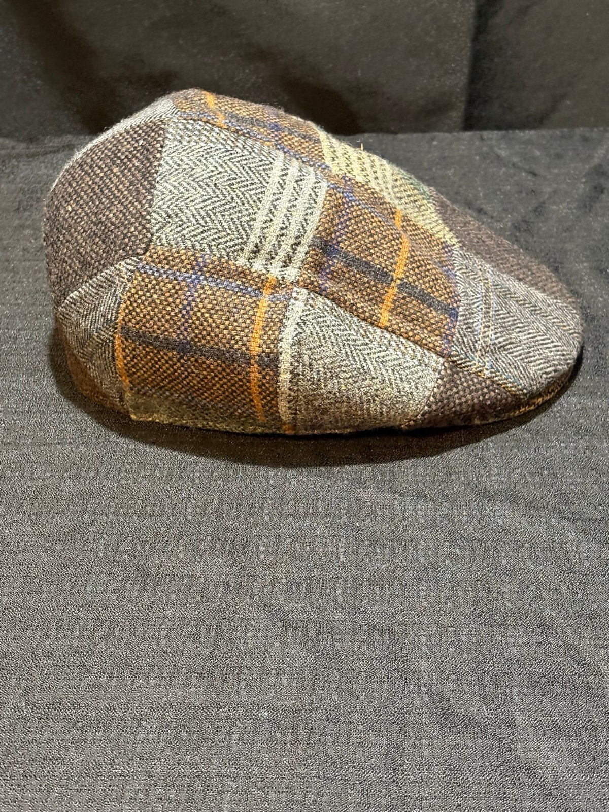 Brooks Brothers Patchwork Flat Golf Cap Hat Size Large 100% Wool