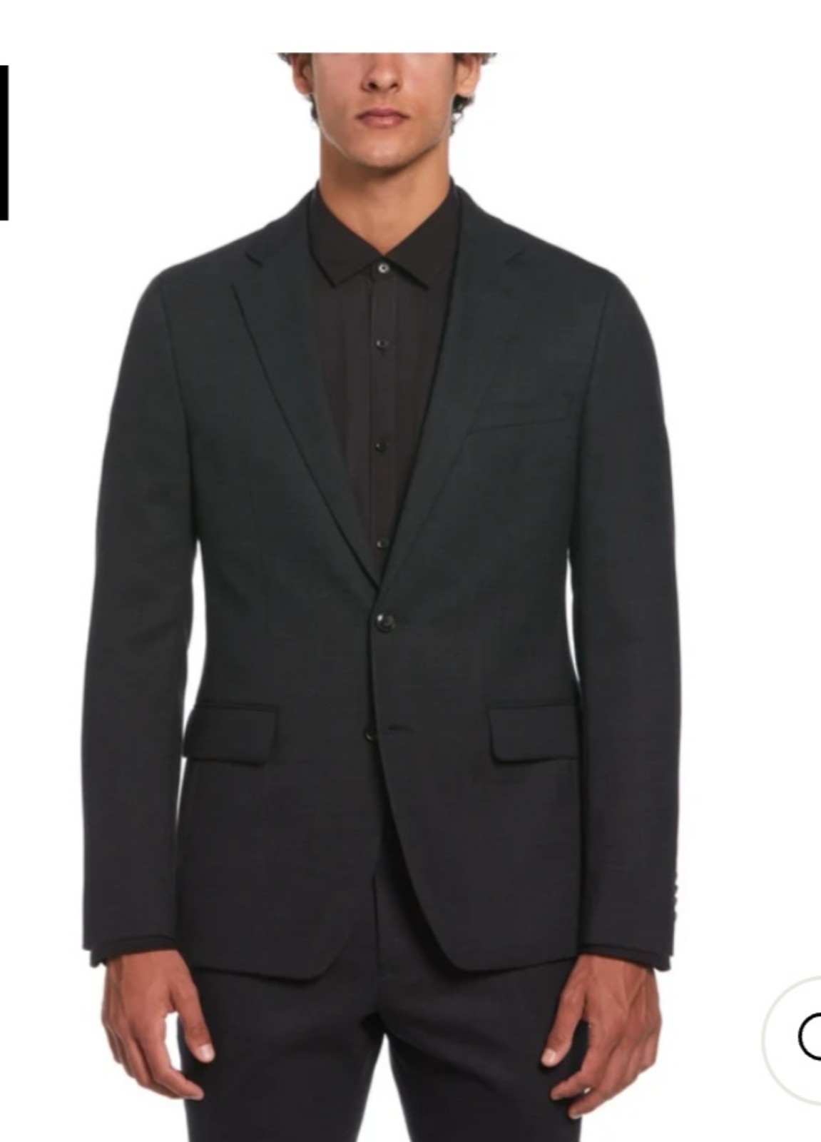 New Original Penguin Men's Black Wool Blend Two Button Suit Jacket 36R Slim Fit
