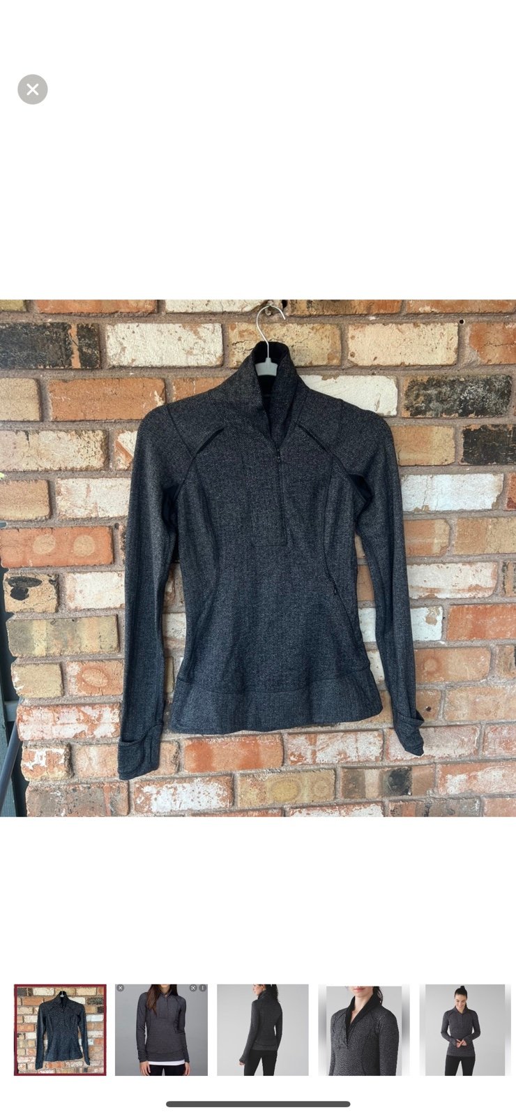 Lululemon Think Fast Pullover Heathered Herringbone pullover size 4