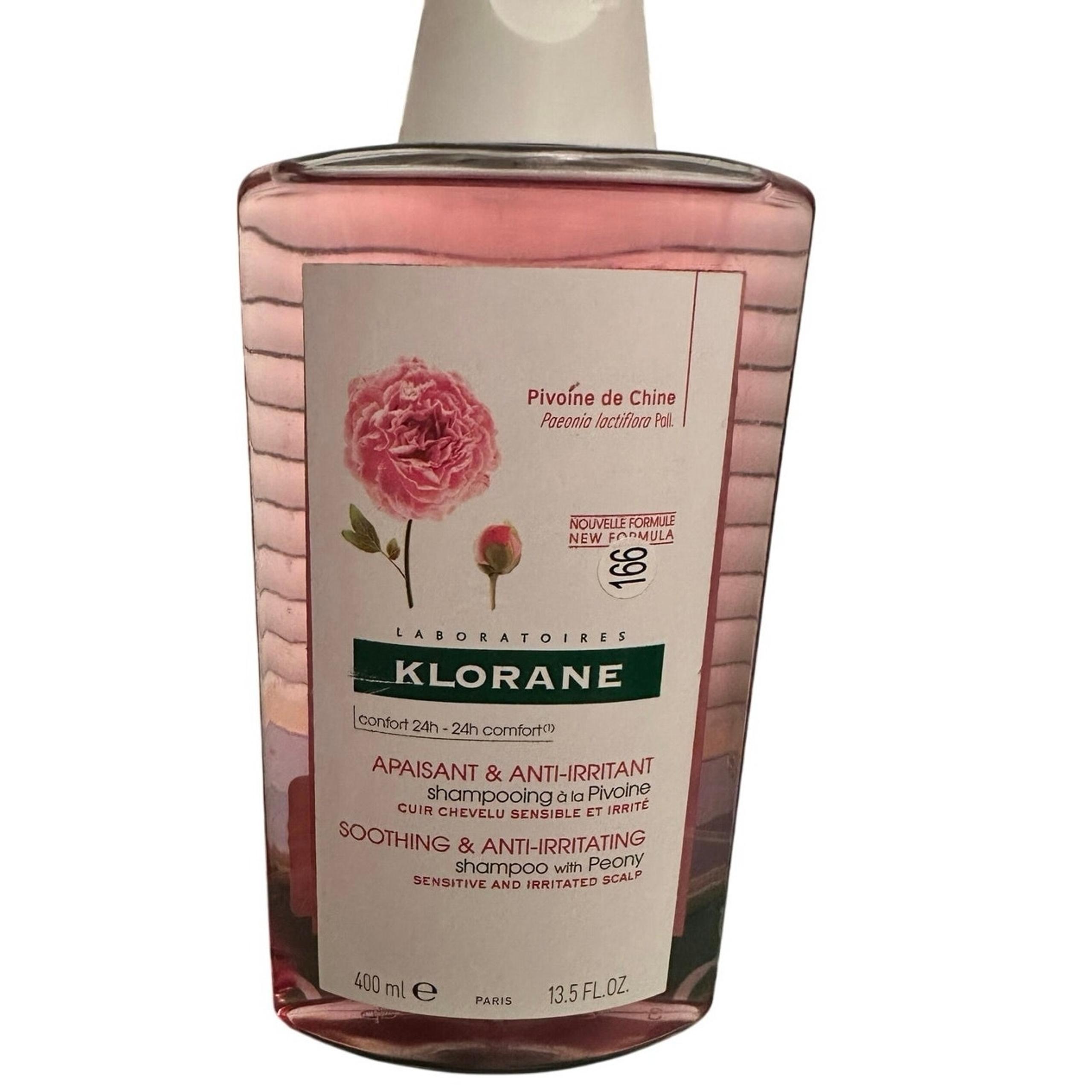 Rare Klorane Peony Shampoo 400ml Soothing Anti-Irritant Sensitive Scalp Formula