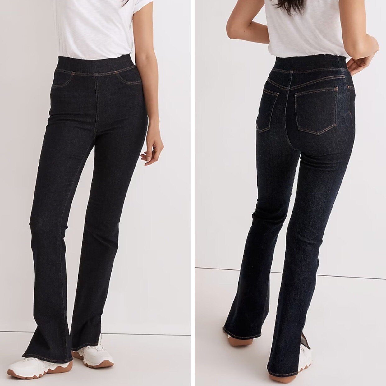 NWT Madewell pull-on skinny flare jeans womens size 29 dark wash