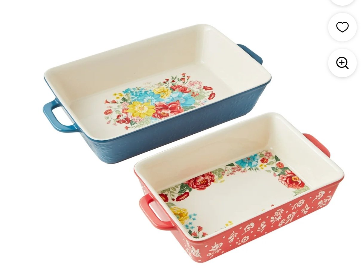 Pioneer pioneer Woman 2 piece Fancy Flourish Casserole Dishes