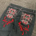 Insane baggy Y2K red ape jeans