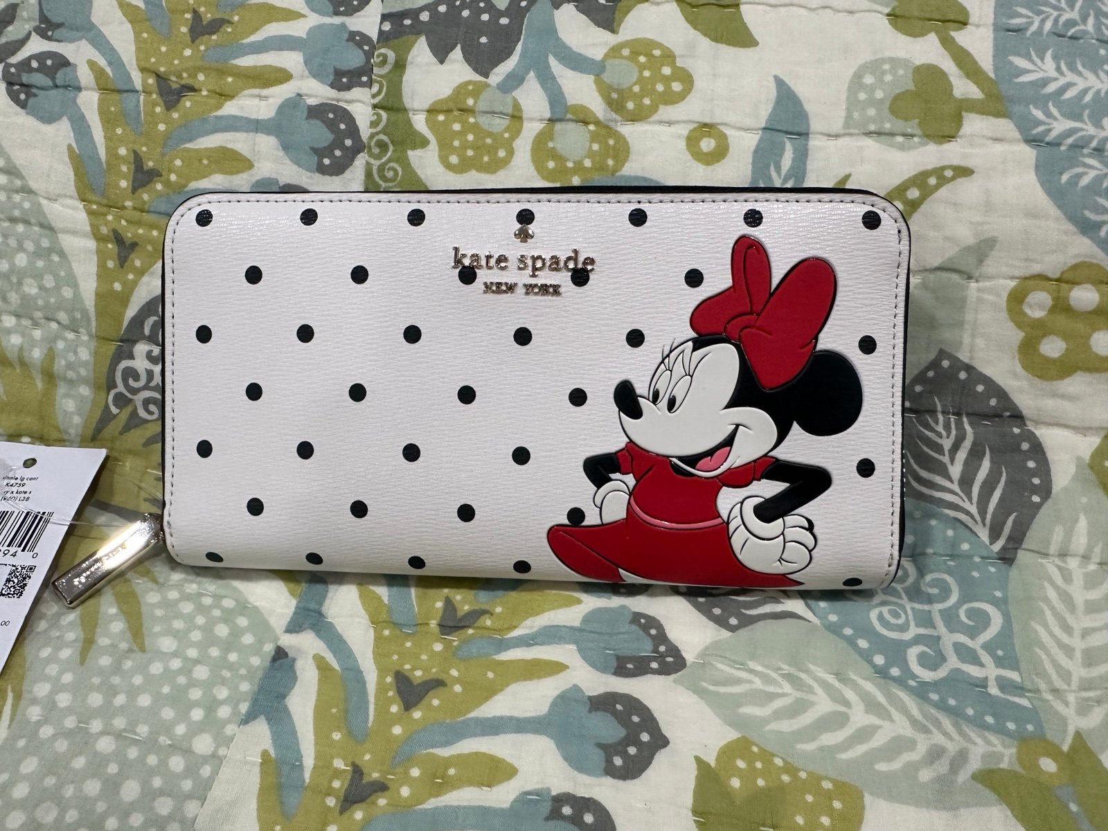 Kate Spade Long Wallet Disney Collaboration Minnie Mouse Multicolor Leather