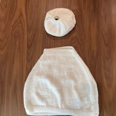 Handmade Ponytail hat and shoulder cover