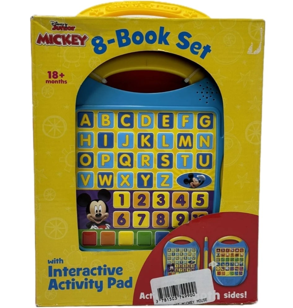 Disney Mickey Mouse Clubhouse 8 Book Set with Interactive Activity Pad NEW