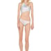 NEW Norma Kamali Shane Swimsuit Bodysuit Women's XS Silver Hologram Monokini