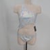 NEW Norma Kamali Shane Swimsuit Bodysuit Women's XS Silver Hologram Monokini