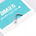 14 Karat White Gold Flat Heart Top L-Shaped Nose Ring