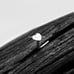 14 Karat White Gold Flat Heart Top L-Shaped Nose Ring
