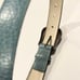 Vintage Carlos Falchi Artisan Style Statement Belt Silver Buckle Teal Sz M 30403