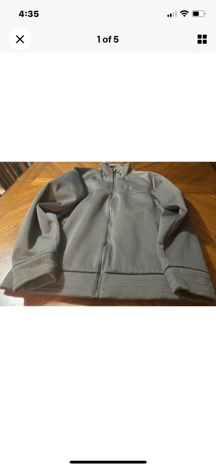 Under Armour Men's UA Swagger Storm Wind Jacket Gray Size Medium