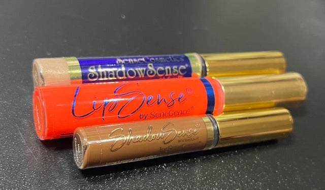 LipSense Gloss, Sandstone Pearl Glitter ShadowSense & Hot Chocolate mini shadow