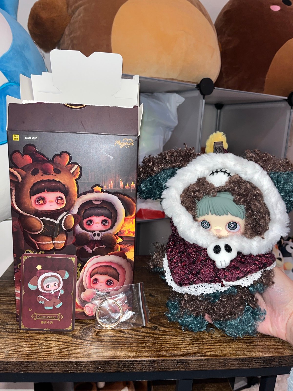 Maymei Winter Weirdness Plush Pendant - Ghost Puppy