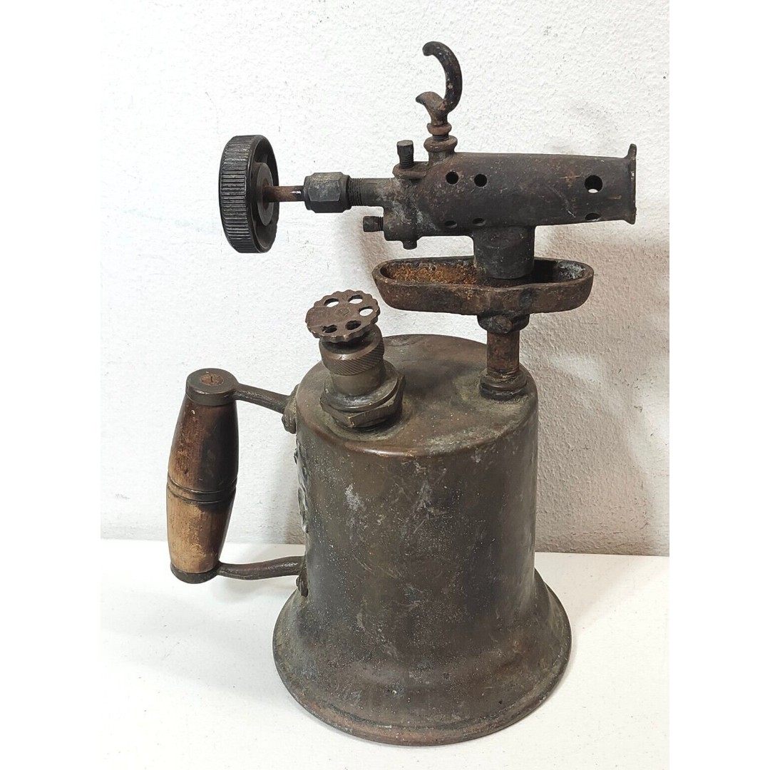 Vintage Antique Otto Bernz Brass Gasoline Blow Torch Tool Rochester NY