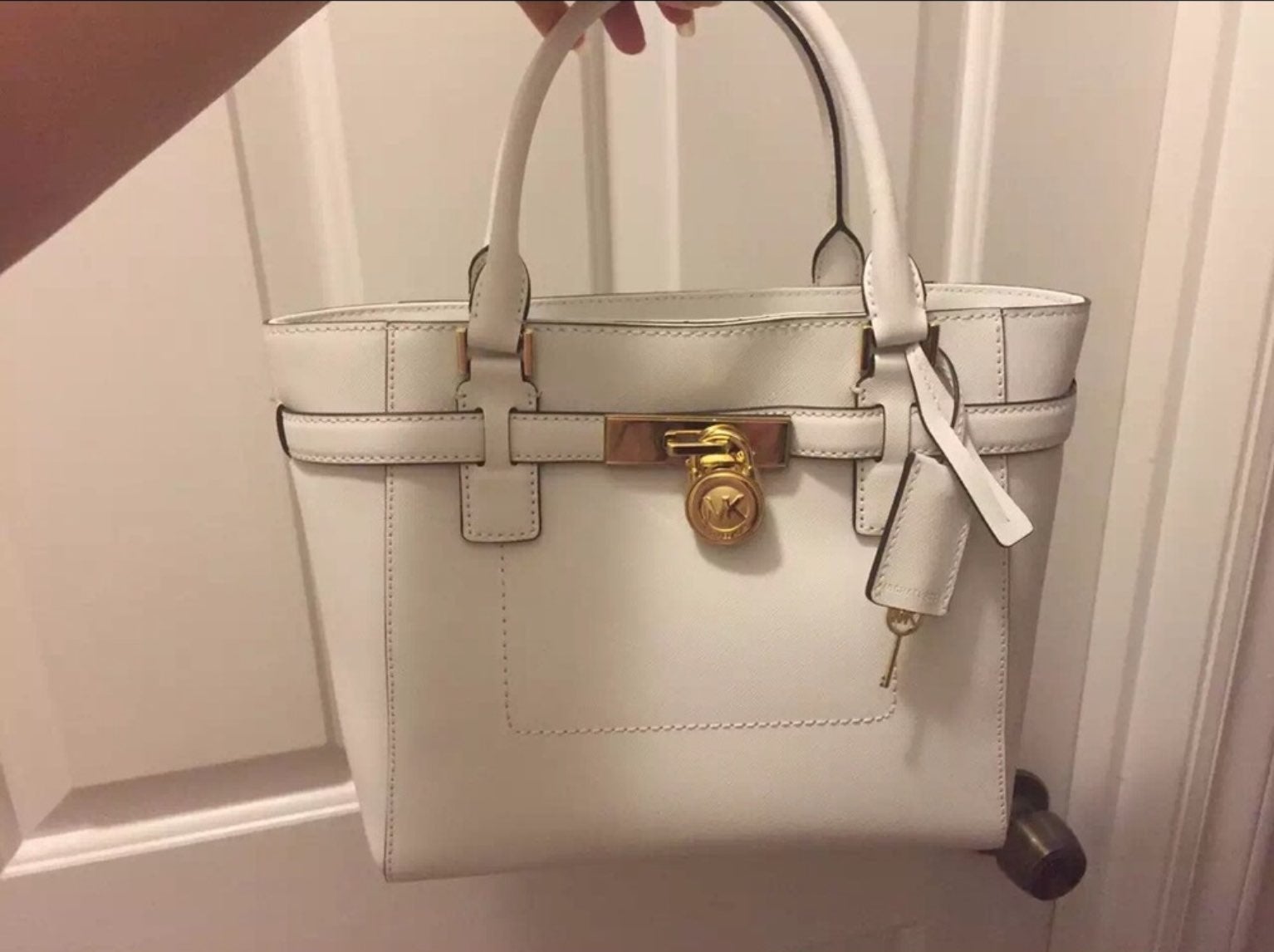 Michael kors Hamilton Satchel/tote white brand new