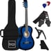 Best Choice Products 38in Beginner All Wood Acoustic Guitar Starter Kit w/Gig Ba