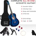 Best Choice Products 38in Beginner All Wood Acoustic Guitar Starter Kit w/Gig Ba