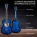 Best Choice Products 38in Beginner All Wood Acoustic Guitar Starter Kit w/Gig Ba