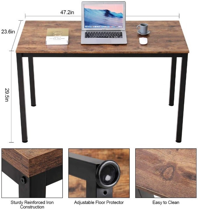 Computer Desk 47.2 for Home , Sturdy Writing Desk Study Table Gaming Table