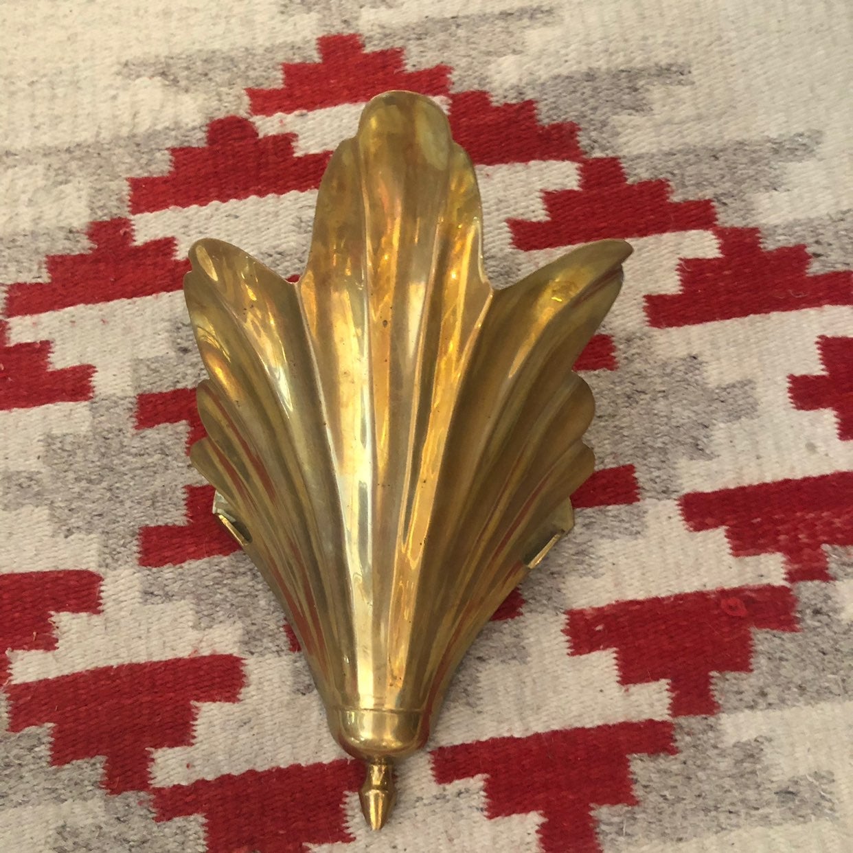Vintage Brass Wall Pocket