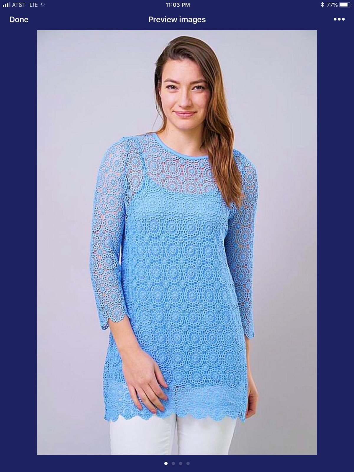 Light Blue Crochet Tunic