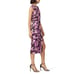 Jason Wu Collection Sheath Dress Floral Sleeveless Draped Jersey Purple Size 10