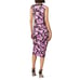 Jason Wu Collection Sheath Dress Floral Sleeveless Draped Jersey Purple Size 10