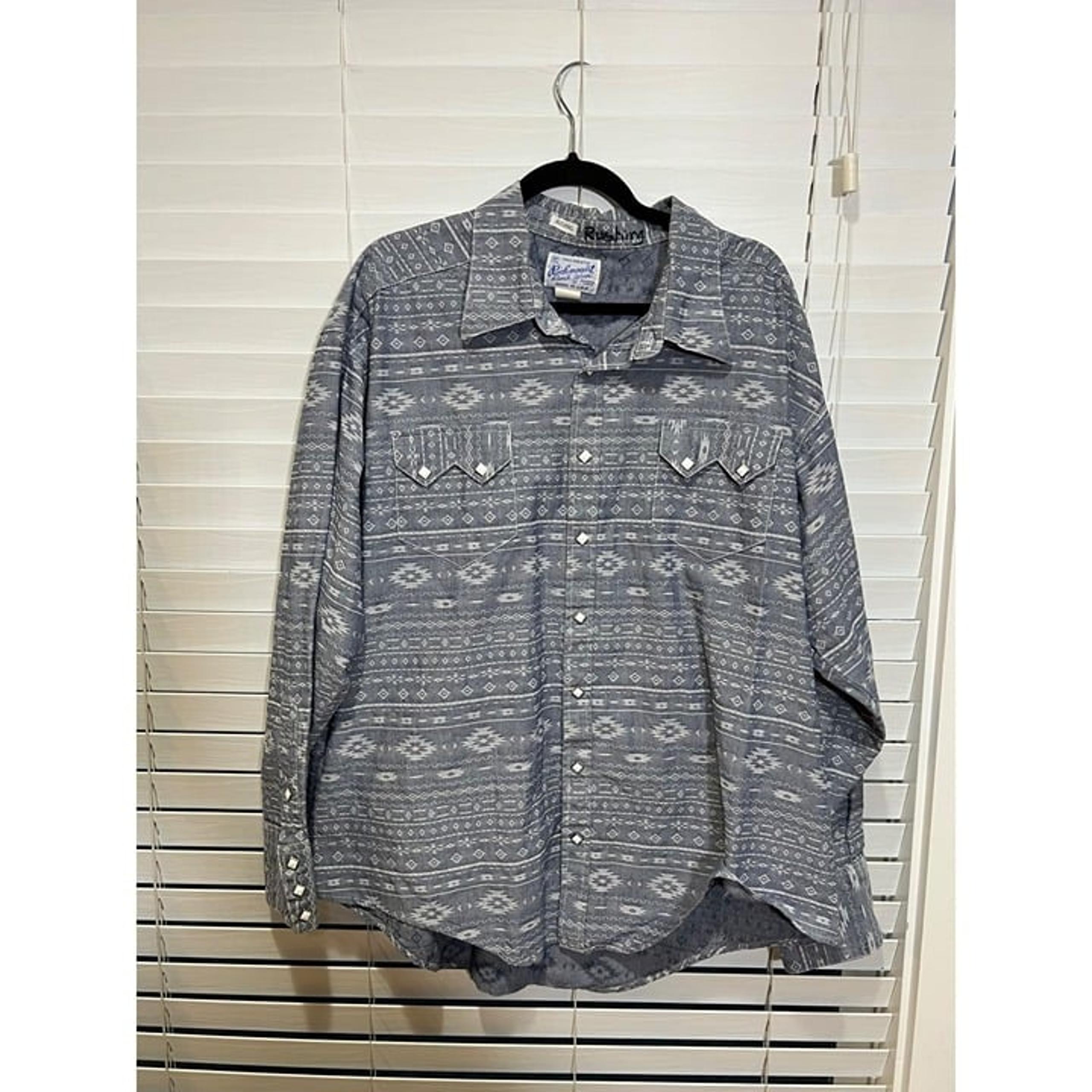 Rockmount Ranchwear Long Sleeve Button Pearl Snap Western Up Shirt - Size XXL