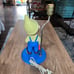 vintage ceramic Gnome Elf Lamp Holland Mold. Condition: some paint loss, especi