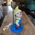 vintage ceramic Gnome Elf Lamp Holland Mold. Condition: some paint loss, especi