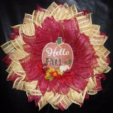 Hello Fall Seasonal Wreath