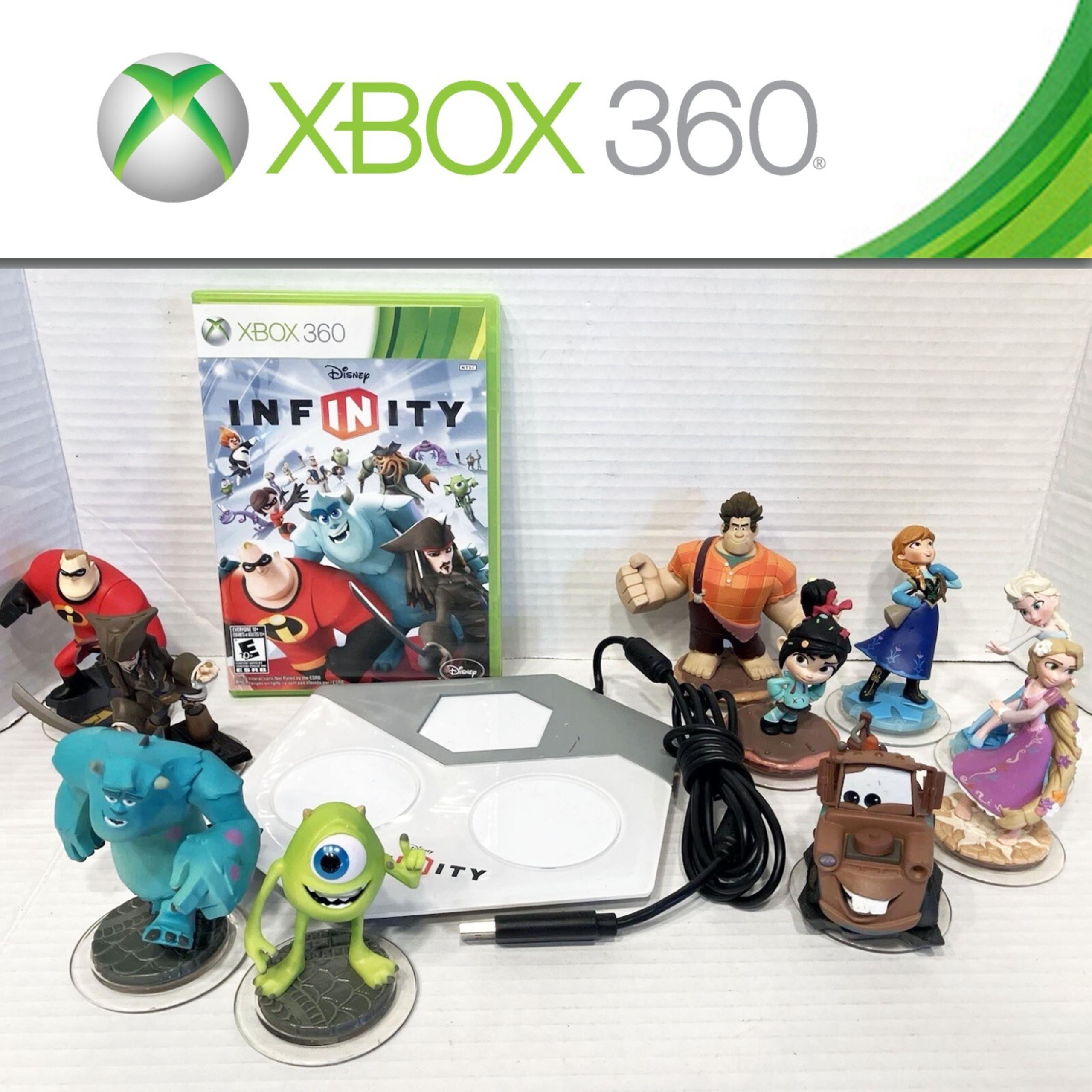 Microsoft Xbox 360 Disney Infinity Video Game With USB Portal Base Pad & Figures